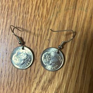 Dime earrings